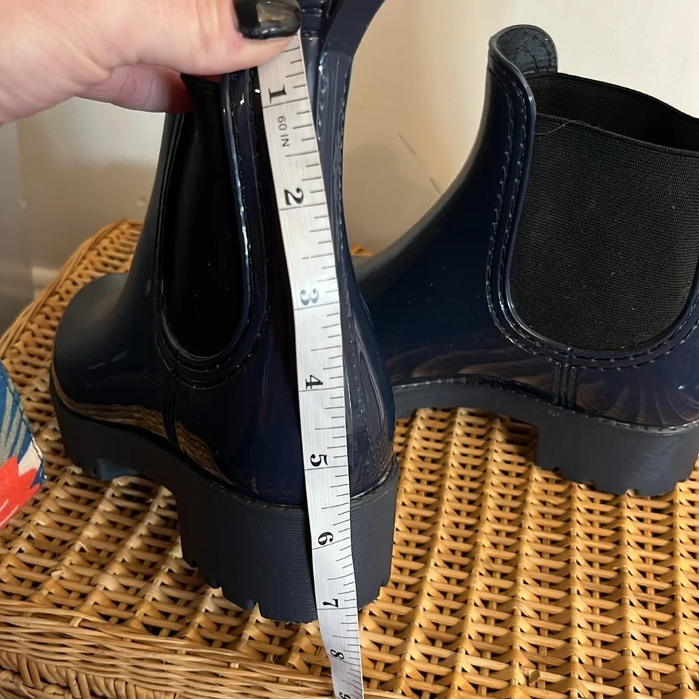 JEFFREY CAMPBELL Chelsea rain boots in navy blue